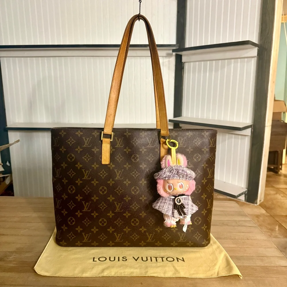 Louis Vuitton LV Vintage Brown Monogram Cabas Mezzo Tote Bag - Picture 2 of 15